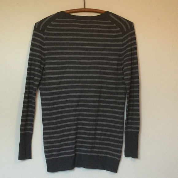 Ann Taylor LOFT Petites Gray Embellished Cardigan - Picture 2 of 7